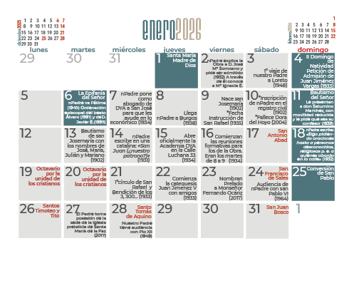 CALENDARIO DE MESA 2026 - Imagen 3
